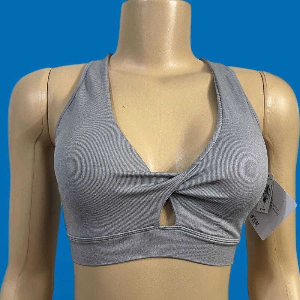 Victorias Secret Sport Seamless Comfort Padded Twist Front Sports bra gray L